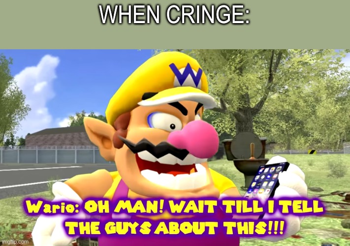 WHEN CRINGE: | made w/ Imgflip meme maker