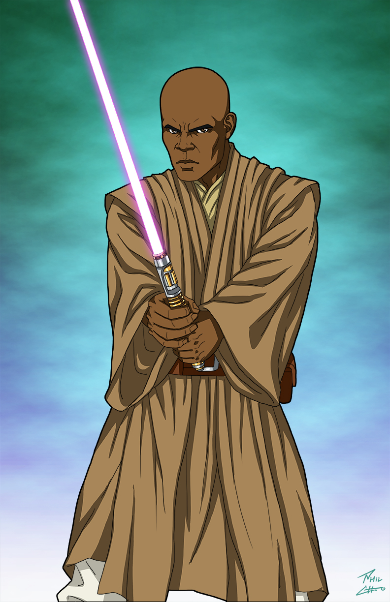 Mace Windu Jedi of the Republic Blank Meme Template