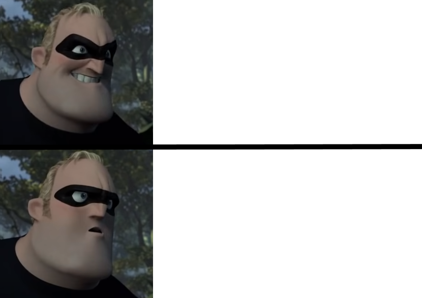 High Quality Disappointed Mr Incredible Blank Meme Template
