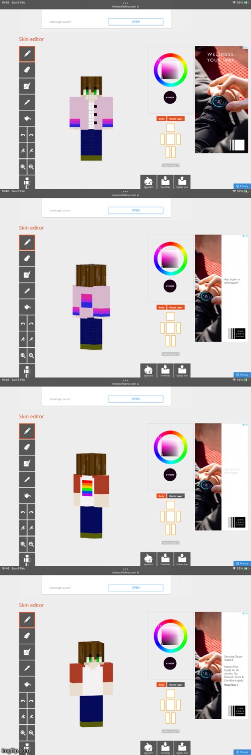 Day 11 of doing something LGBTQ related every day (Minecraft skin) | made w/ Imgflip meme maker