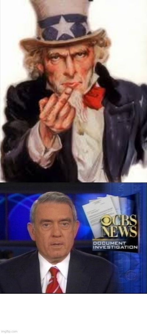 Uncle Sam flipping off Dan Rather | image tagged in uncle sam flipping off who,memes,uncle sam flips off who,dan rather,liberal bias | made w/ Imgflip meme maker