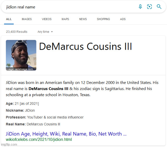 DeMarcus Cousins III | image tagged in jidion | made w/ Imgflip meme maker