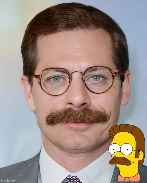 If Ned Flanders Was Real (Created using digital art - Credit to creator in comments) | image tagged in the simpsons,digital art,if was real,cool | made w/ Imgflip meme maker