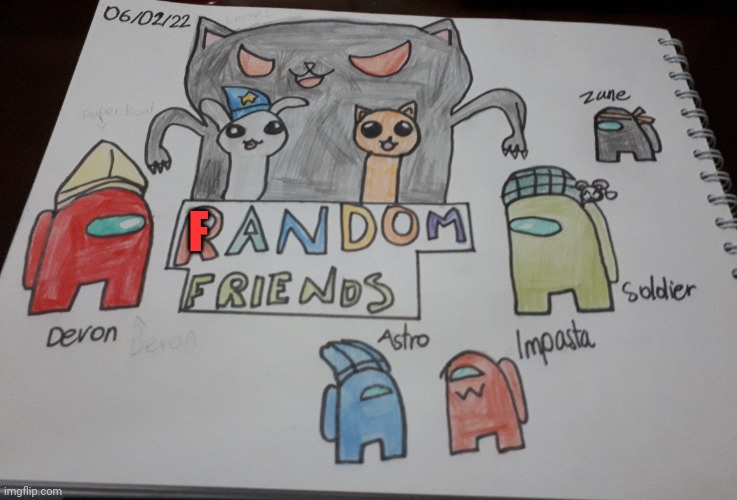 fandom friends poster | F | image tagged in uwu | made w/ Imgflip meme maker
