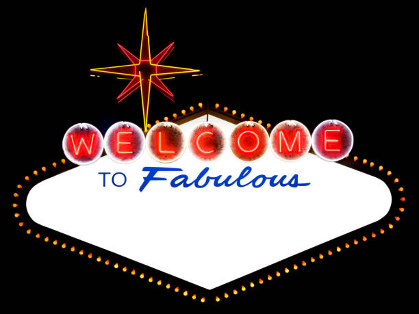 High Quality Blank Welcome to fabulous Las Vegas Nevada sign Blank Meme Template