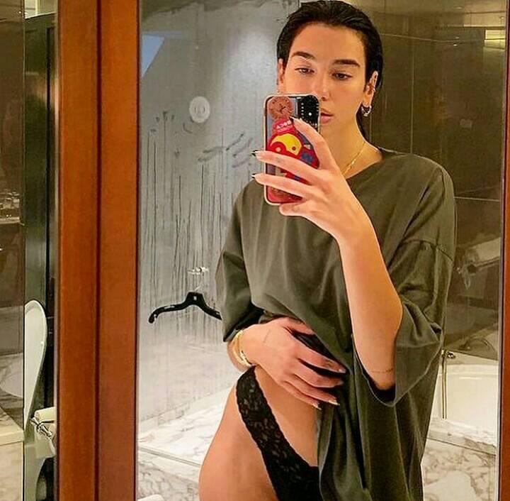 Dua Lipa selfie Blank Meme Template
