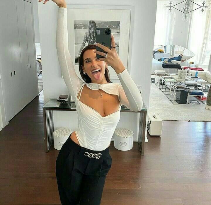 Dua Lipa selfie Blank Meme Template