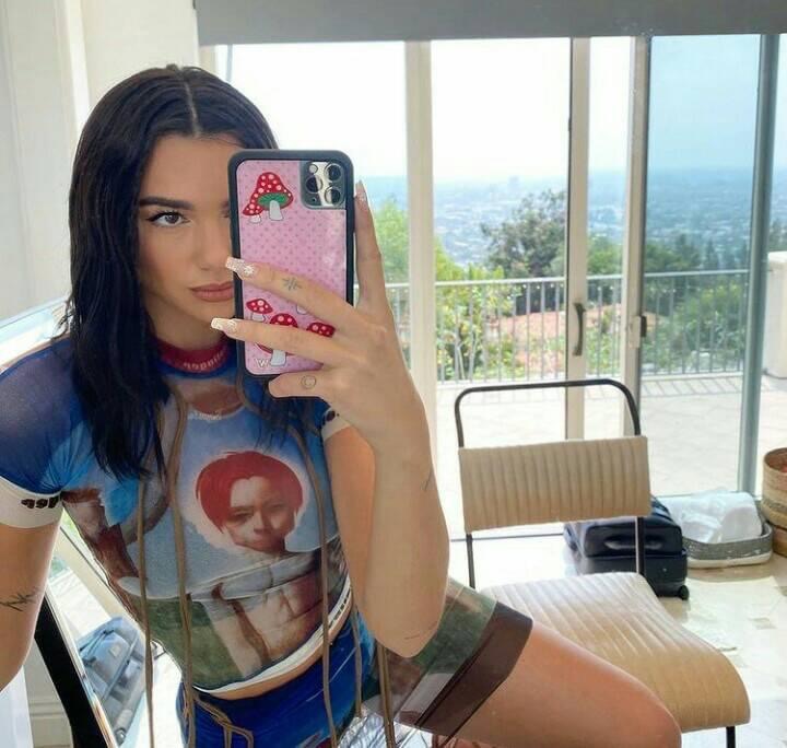 Dua Lipa selfie Blank Meme Template