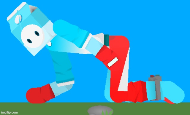 image tagged in milky touches grass mp4 | made w/ Imgflip meme maker