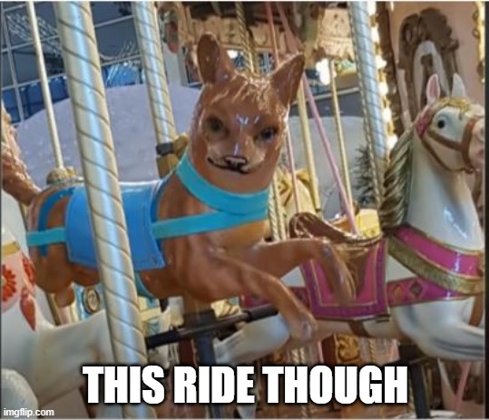 Creepy Carousel | THIS RIDE THOUGH | image tagged in you had one job | made w/ Imgflip meme maker