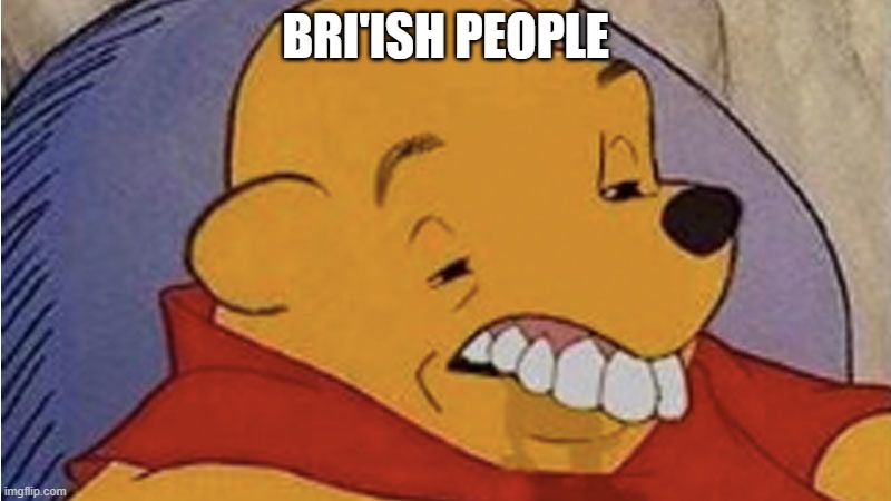 Don't be insulted if ya bri'ish, bruv | BRI'ISH PEOPLE | image tagged in british | made w/ Imgflip meme maker