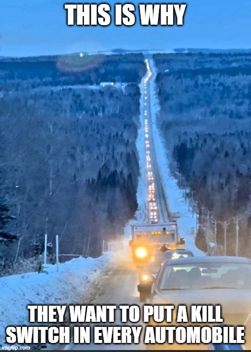 Canadian Freedom Convoy | THIS IS WHY; THEY WANT TO PUT A KILL SWITCH IN EVERY AUTOMOBILE | image tagged in canada,freedom,tyranny | made w/ Imgflip meme maker