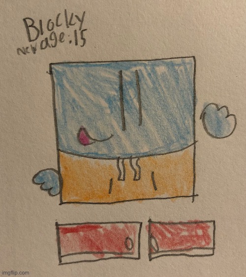 I’ve never forgotten about Blocky.. | image tagged in blocky,ocs | made w/ Imgflip meme maker