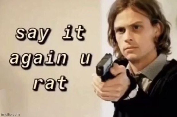 say it again you rat | image tagged in say it again you rat | made w/ Imgflip meme maker
