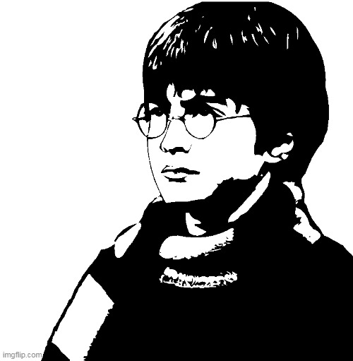 Harry James Potter (first year at hogwarts) | image tagged in drawing,harry potter,hogwarts,books,movies,art | made w/ Imgflip meme maker