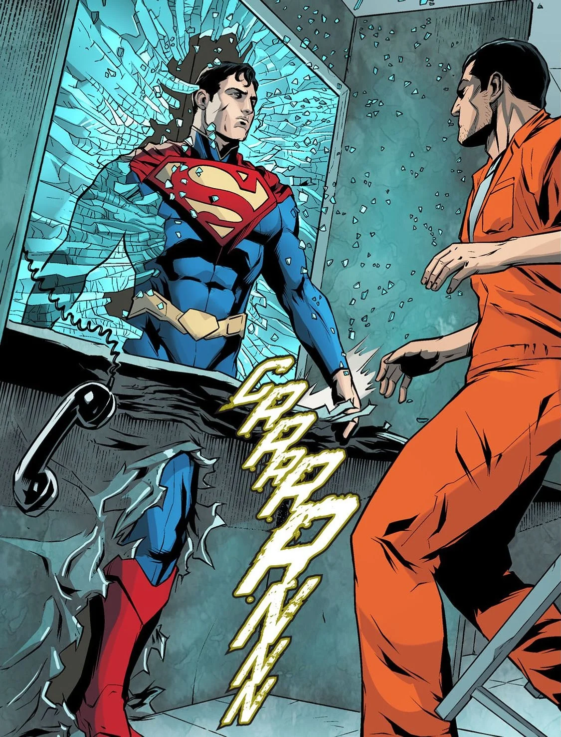 Superman phasing through wall Blank Meme Template