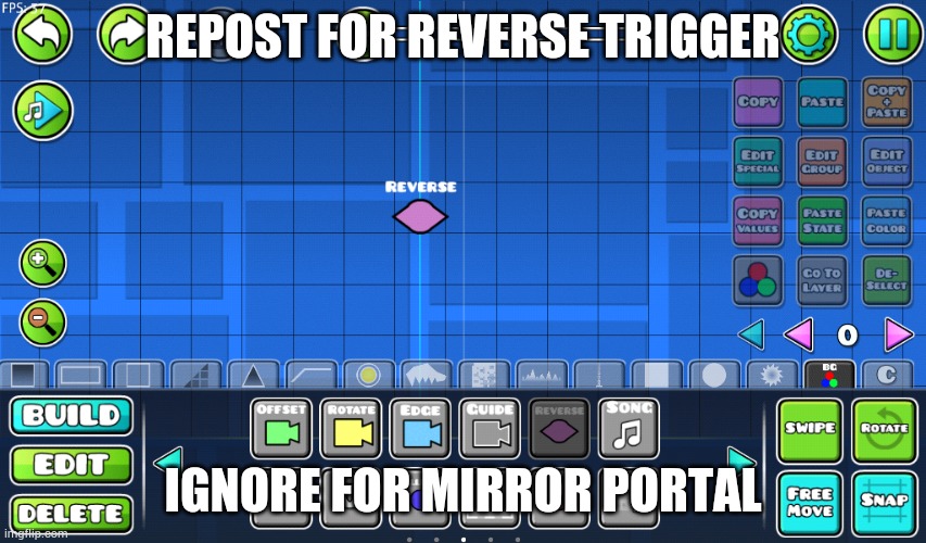REPOST FOR REVERSE TRIGGER; IGNORE FOR MIRROR PORTAL | made w/ Imgflip meme maker