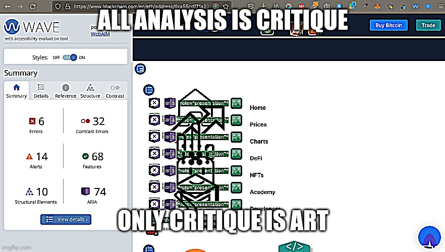 ecosophic, ergonomic, ecognostic, teleomachinic unconscious is the market surface | ALL ANALYSIS IS CRITIQUE; ONLY CRITIQUE IS ART | image tagged in abstract market theory,jon roffe | made w/ Imgflip meme maker