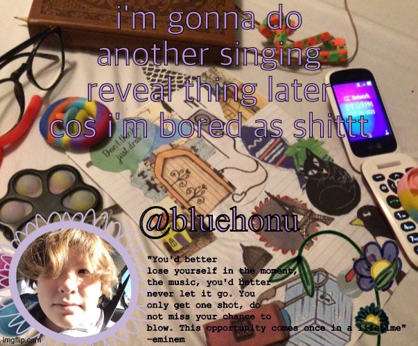 honu's aesthetic template | i'm gonna do another singing reveal thing later cos i'm bored as shittt | image tagged in honu's aesthetic template | made w/ Imgflip meme maker