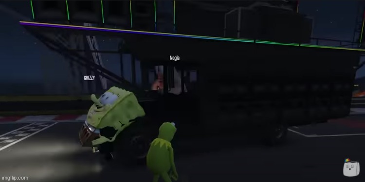 New template | image tagged in nolga runs over grizz | made w/ Imgflip meme maker
