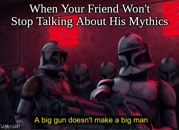 When Your Friend Won't Stop Talking About His Mythics | image tagged in wynncraft | made w/ Imgflip meme maker