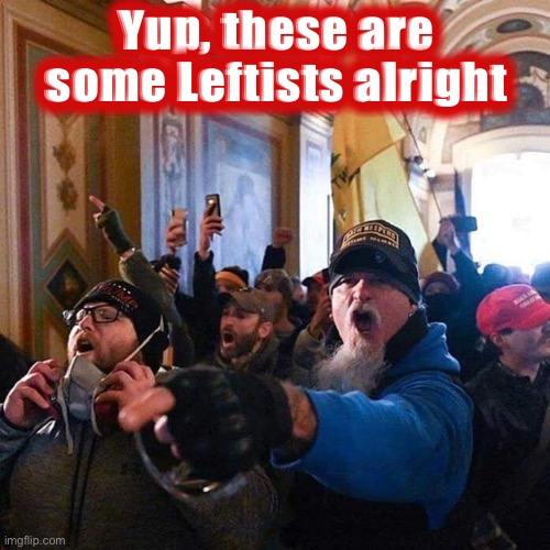 When your insurrection fails, label them “Leftists” | Yup, these are some Leftists alright | image tagged in capitol traitors | made w/ Imgflip meme maker