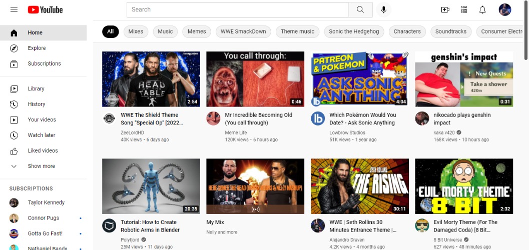 my YT reccomendations. | made w/ Imgflip meme maker