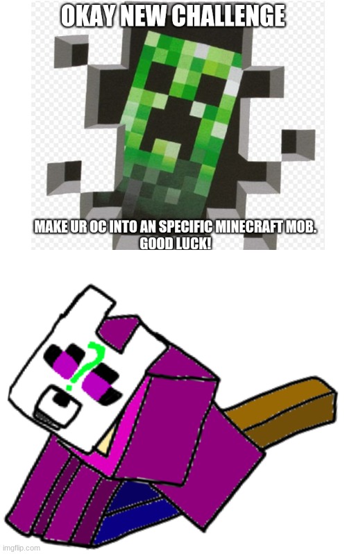 Wolfy's now a minecraft wolfy. | image tagged in blank white template | made w/ Imgflip meme maker