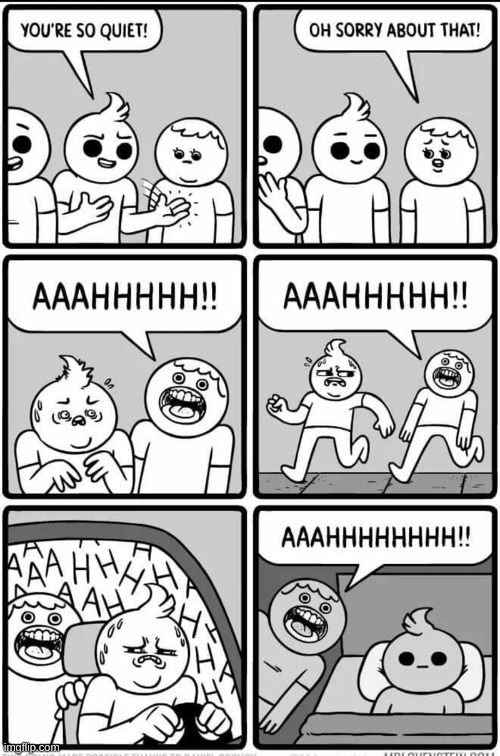 the face | image tagged in comics/cartoons,scream,quite,why | made w/ Imgflip meme maker