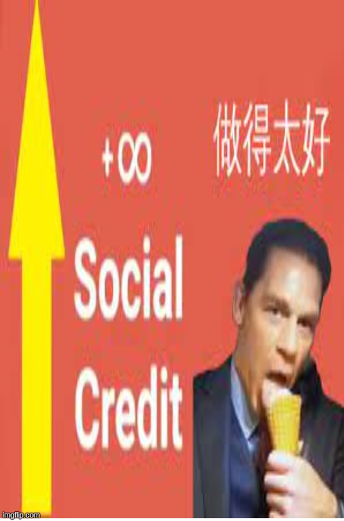 social credit | image tagged in social credit | made w/ Imgflip meme maker