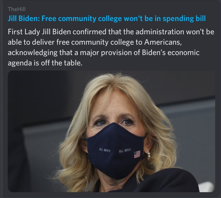 High Quality Jill Biden's Misplaced Priorities Blank Meme Template