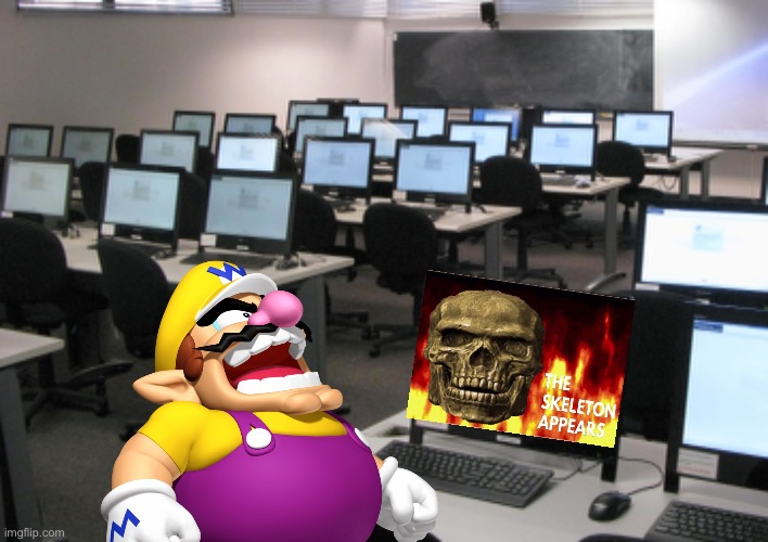 Wario dies from a heart attack after the skeleton appears.mp3 | image tagged in wario dies,wario,the skeleton appears,skeleton,memes | made w/ Imgflip meme maker