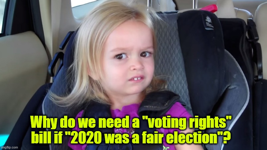Side eye Chloe | Why do we need a "voting rights" bill if "2020 was a fair election"? | image tagged in election fraud,2020 elections,voting,biden,liberal logic,tyranny | made w/ Imgflip meme maker