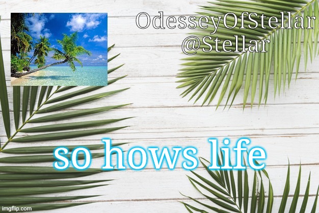 palms | so hows life | image tagged in palms | made w/ Imgflip meme maker