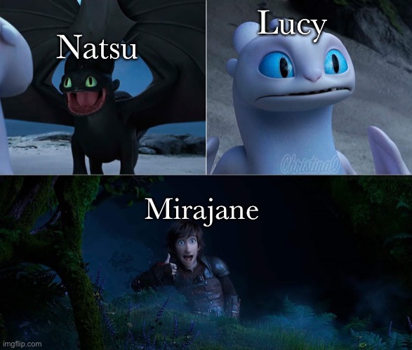 Nalu - Fairy Tail Meme | Lucy; Natsu; Mirajane | image tagged in thootless,fairy tail,fairy tail meme,memes,nalu,natsu dragneel | made w/ Imgflip meme maker