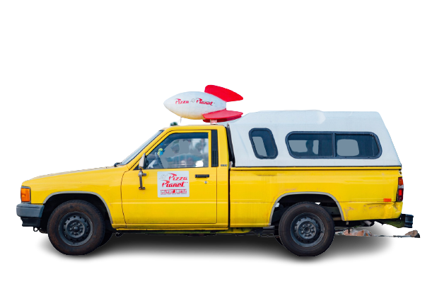 High Quality pizza planet truck Blank Meme Template