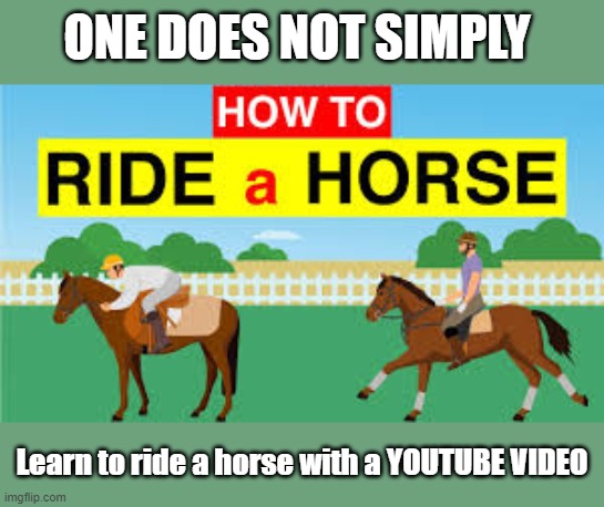 What the heck man. Just what | ONE DOES NOT SIMPLY; Learn to ride a horse with a YOUTUBE VIDEO | image tagged in excuse me what the heck,oh wow are you actually reading these tags,seriously | made w/ Imgflip meme maker