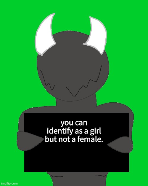 if you're a Male | you can identify as a girl but not a female. | image tagged in spike says | made w/ Imgflip meme maker