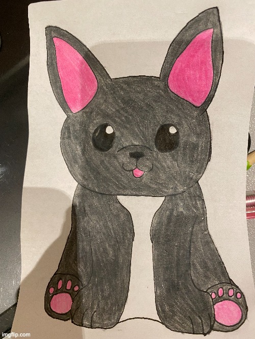 This is a picture of my friends dog that I drew for her | made w/ Imgflip meme maker