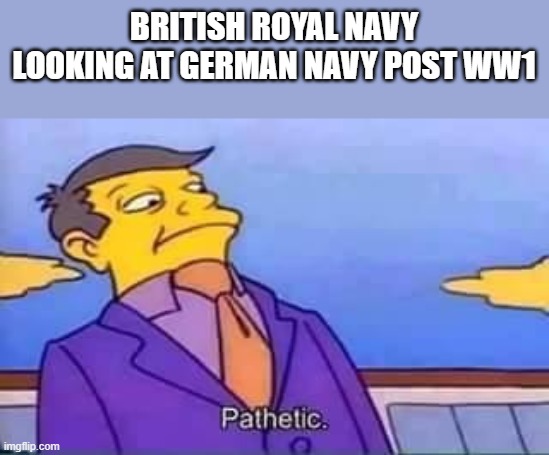 skinner pathetic | BRITISH ROYAL NAVY LOOKING AT GERMAN NAVY POST WW1 | image tagged in skinner pathetic | made w/ Imgflip meme maker