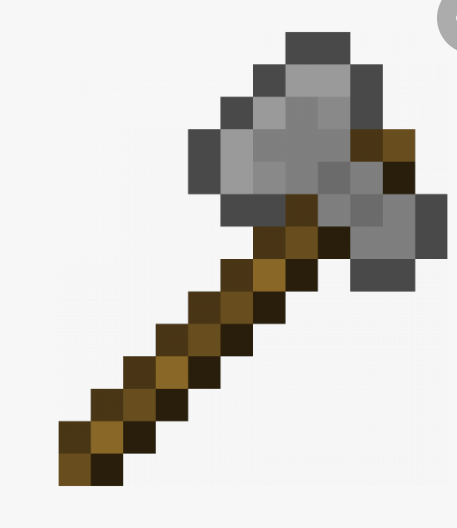 High Quality Minecraft stone axe Blank Meme Template