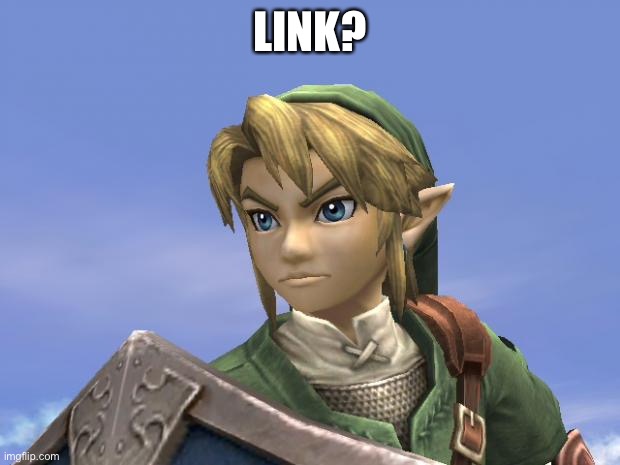 Link | LINK? | image tagged in link | made w/ Imgflip meme maker