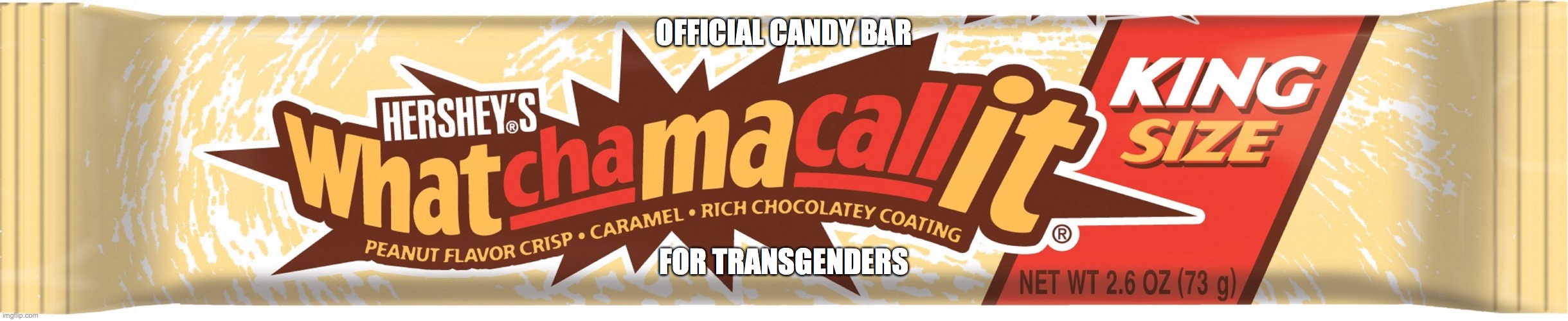 what???z | OFFICIAL CANDY BAR; FOR TRANSGENDERS | image tagged in what z | made w/ Imgflip meme maker