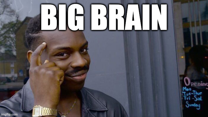 BIG BRAIN | BIG BRAIN | image tagged in memes,roll safe think about it,big brain | made w/ Imgflip meme maker