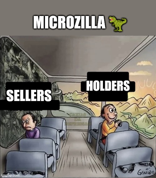 two guys on a bus | MICROZILLA 🦖; HOLDERS; SELLERS | image tagged in two guys on a bus | made w/ Imgflip meme maker