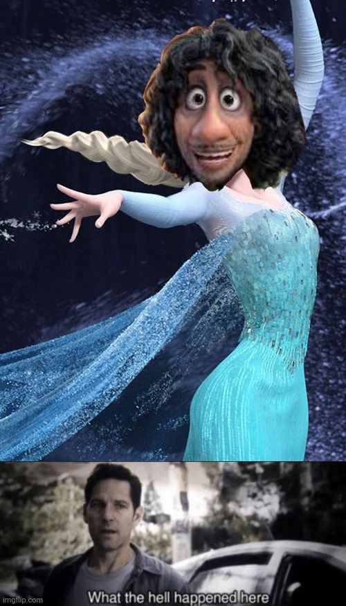 The REAL reason why we don't talk about Bruno | image tagged in what the hell happened here,encanto,funny,frozen,elsa frozen,we don't talk about bruno | made w/ Imgflip meme maker
