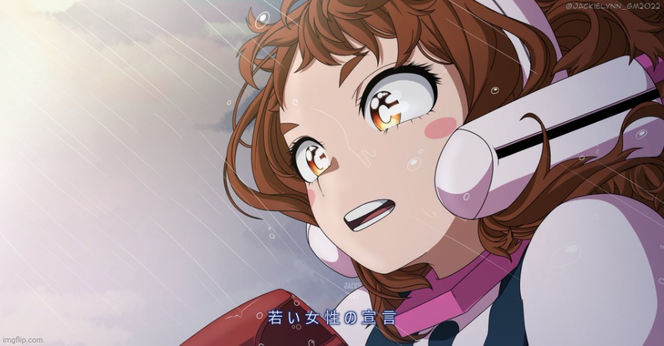 Love this redraw | image tagged in ochaco amazed | made w/ Imgflip meme maker