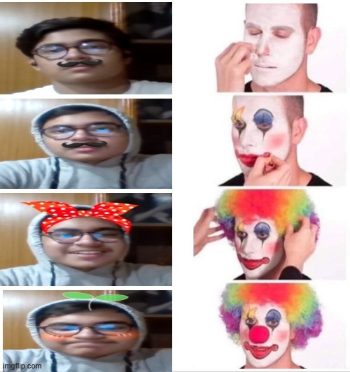 it do be like that | image tagged in repost,clown applying makeup,lol,funny,haha,lmao | made w/ Imgflip meme maker