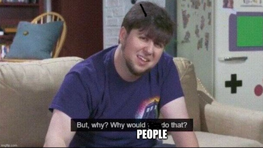 But why why would you do that? | PEOPLE | image tagged in but why why would you do that | made w/ Imgflip meme maker