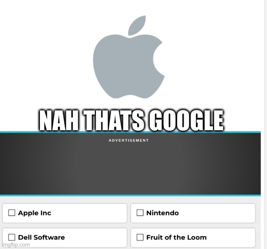 nah thats microsoft | NAH THATS GOOGLE | made w/ Imgflip meme maker
